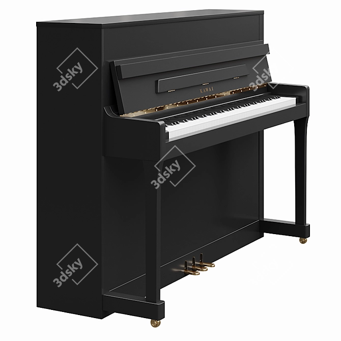 Kawai K-200 EP Digital Piano: High-Quality Sound and Advanced Features 3D model image 1