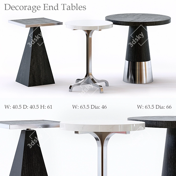 Decorage Drink Table - Exquisite and Stylish Accent 3D model image 1