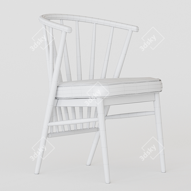 Elegant Ash Chair: Morelato Jenny 3D model image 3