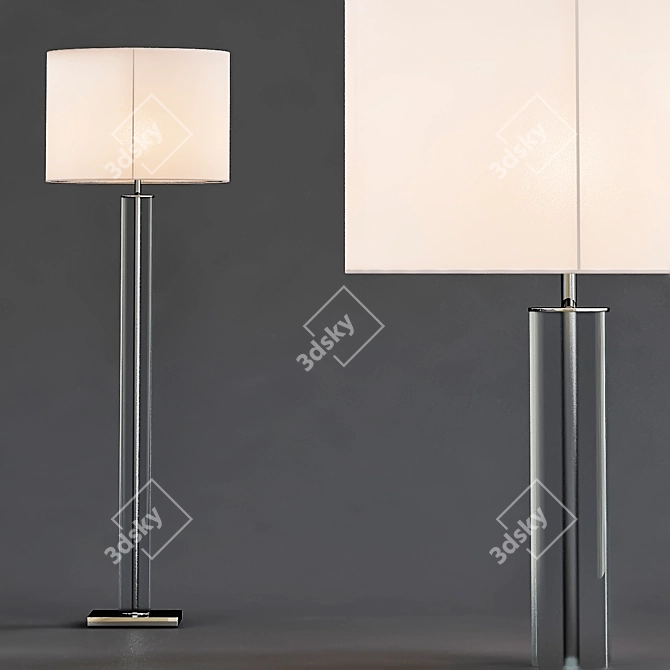 Sleek Norman Floor Lamp 3D model image 1