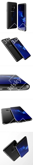 Samsung Galaxy S9 Black - Perfect for Stunning Renders! 3D model image 2