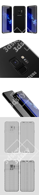 Samsung Galaxy S9 Black - Perfect for Stunning Renders! 3D model image 3