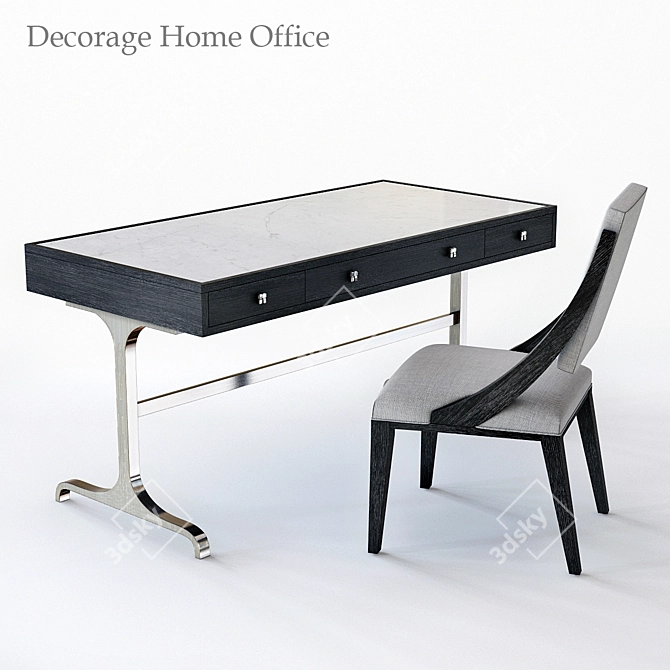 Bernhardt Decorage Office Set 3D model image 1