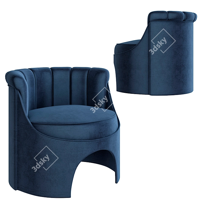 Luxury Hera Armchair - Brabbu 3D model image 1