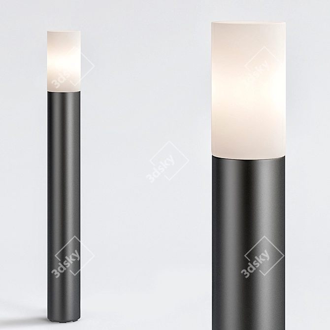 Elegant Dominick Floor Torchiere 3D model image 1