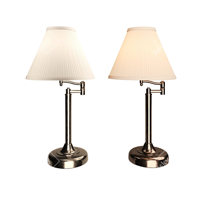 Modern White Table Lamp California 3D model image 1