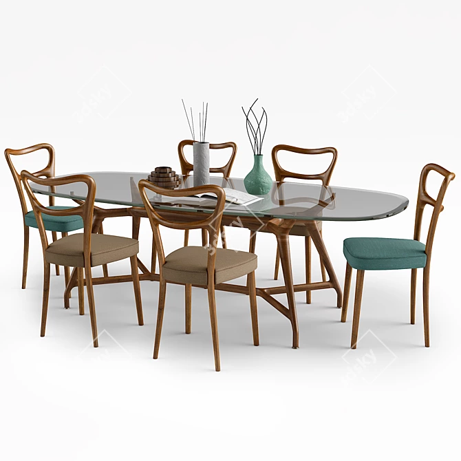 Elegant Porada Noemi & Mirabeau Dining Set 3D model image 1