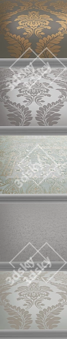 Persian Chic Grandeco Wallpaper 3D model image 2