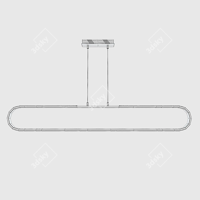 Pista Pendant Light: Sleek Silver Design 3D model image 2