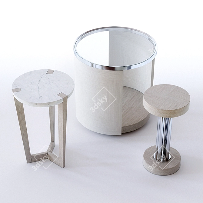Modern Bernhardt Axiom Chairside Table 3D model image 2