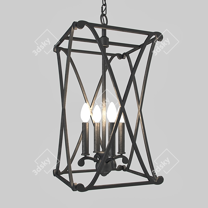 Donny Osmond Home Bronze Foyer Fixture 3D model image 2