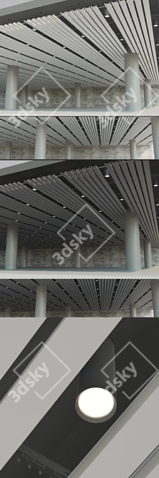 Reinforced Metal Suspended Ceiling Kit 3D model image 2