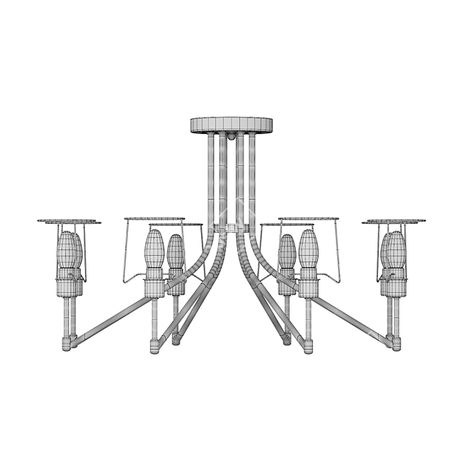 Freya Christina Ceiling Light - BRDF Options - 730mm Diameter 3D model image 3
