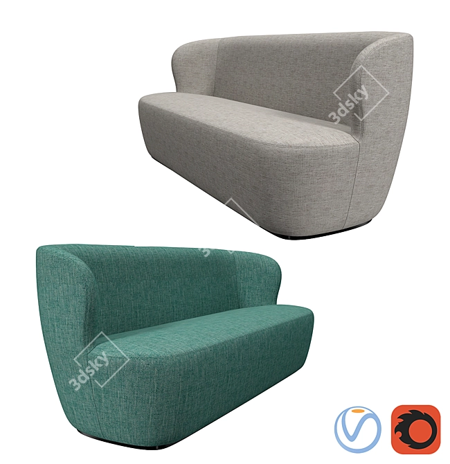 Gubi Collection Stay: Stylish & Versatile Sofa 3D model image 1