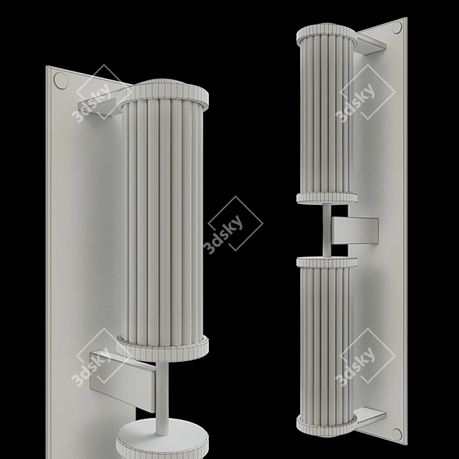 Elegant Alouette Linear Sconce - Jonathan Browning 3D model image 2