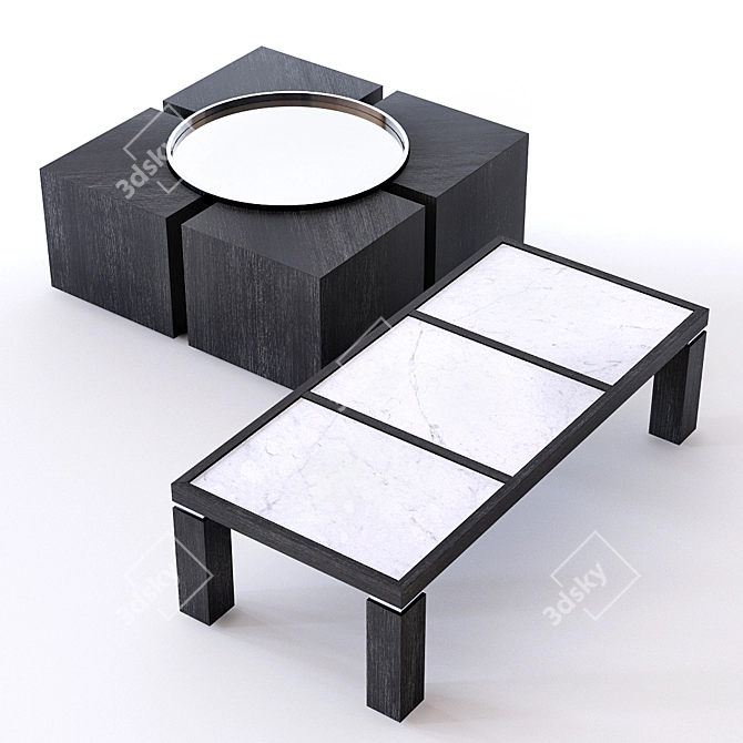 - Title: Decorage Cocktail Tables - Contemporary Elegance for Your Space 3D model image 2