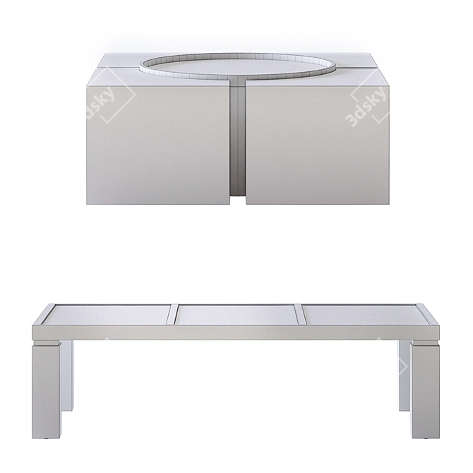 - Title: Decorage Cocktail Tables - Contemporary Elegance for Your Space 3D model image 3