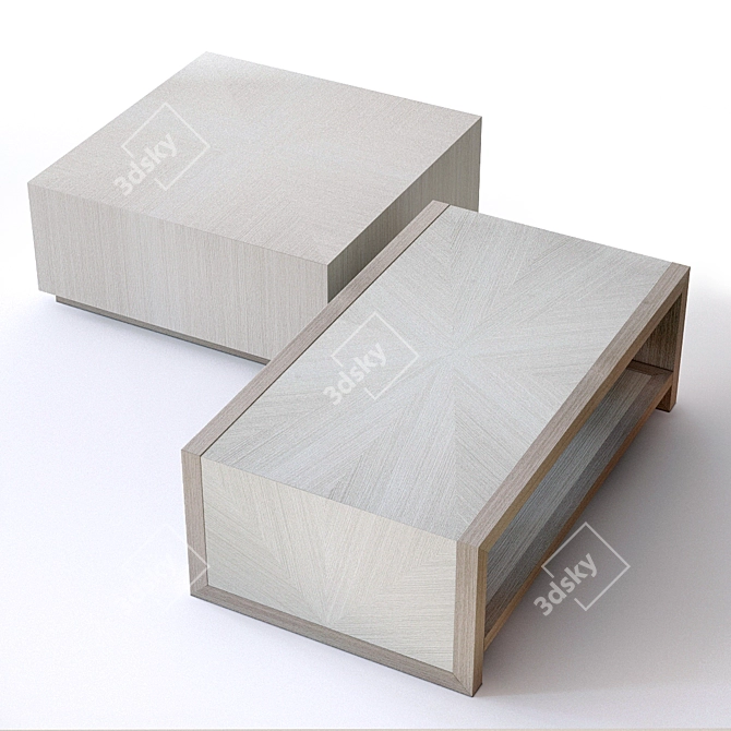 Bernhardt Axiom Square Cocktail Table 3D model image 2