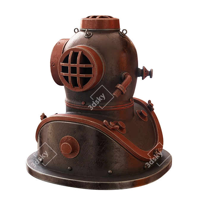 Dive Into Style with Diving Helmet 3D model image 2
