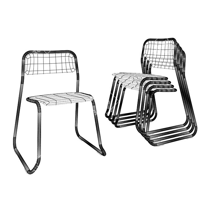 Naughtone Bounce Chair 3D model image 3