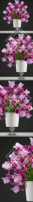 Scandinavian Iris Bouquet 3D model image 2