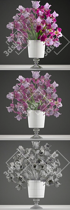 Scandinavian Iris Bouquet 3D model image 3