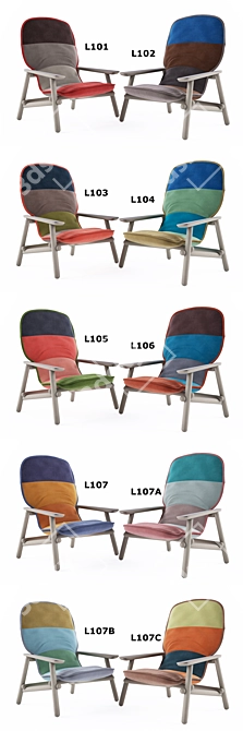 Modern Lilo Moroso Armchair: Comfort in Style 3D model image 3