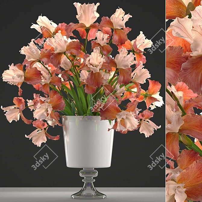 Iris Bouquet: Collection of Flowers 3D model image 1