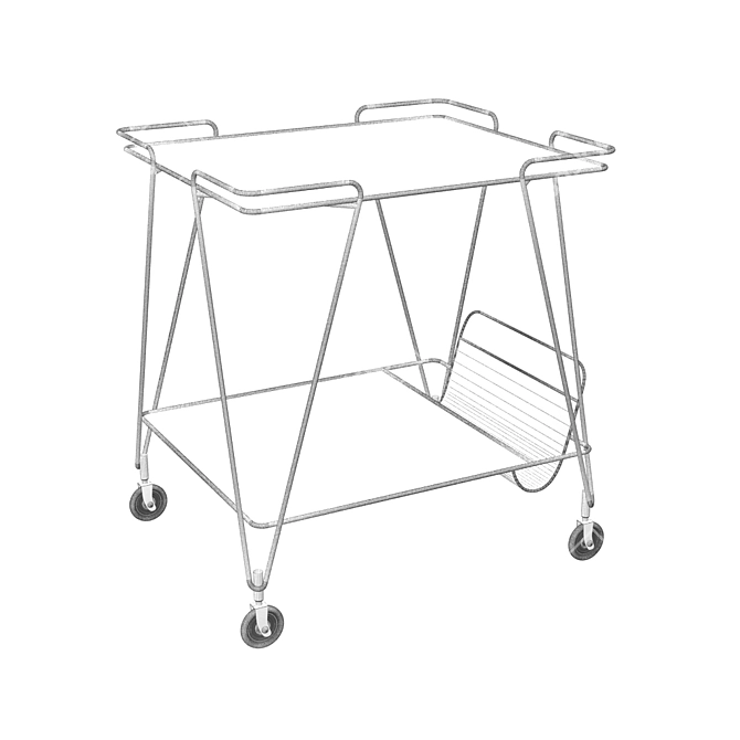 Gubi Mategot Trolley: Stylish and Versatile Storage 3D model image 2