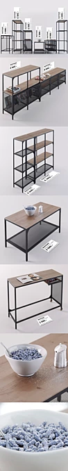 Modern Scandinavian Furniture Collection: Ikea Fjellbo 3D model image 2