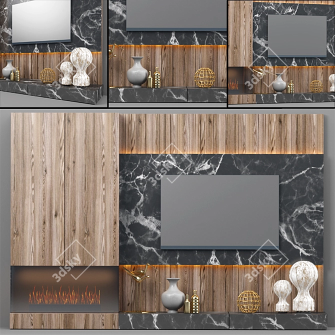 Modern TV Stand_12 3D model image 1