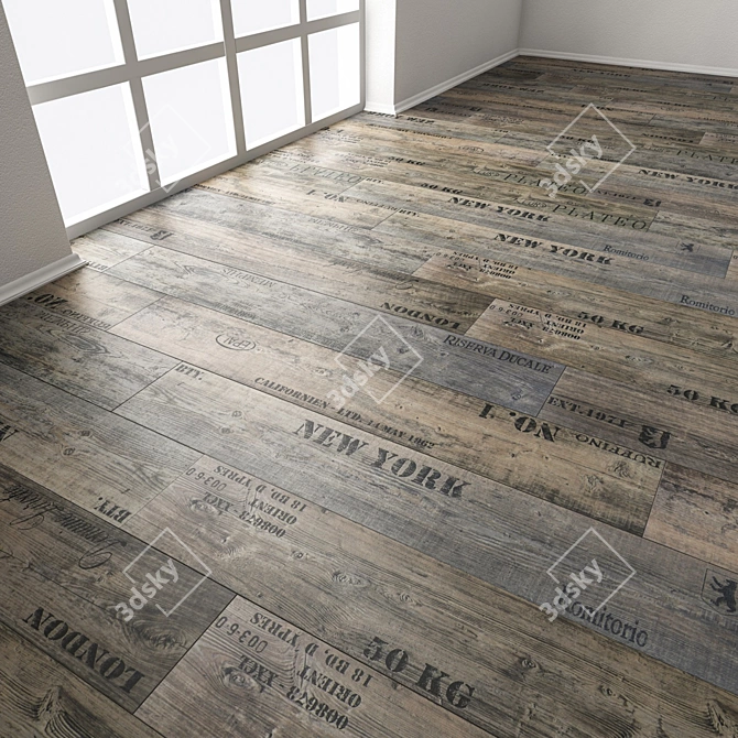 Multi-Texture Presto Tile - 1200/200mm 3D model image 1