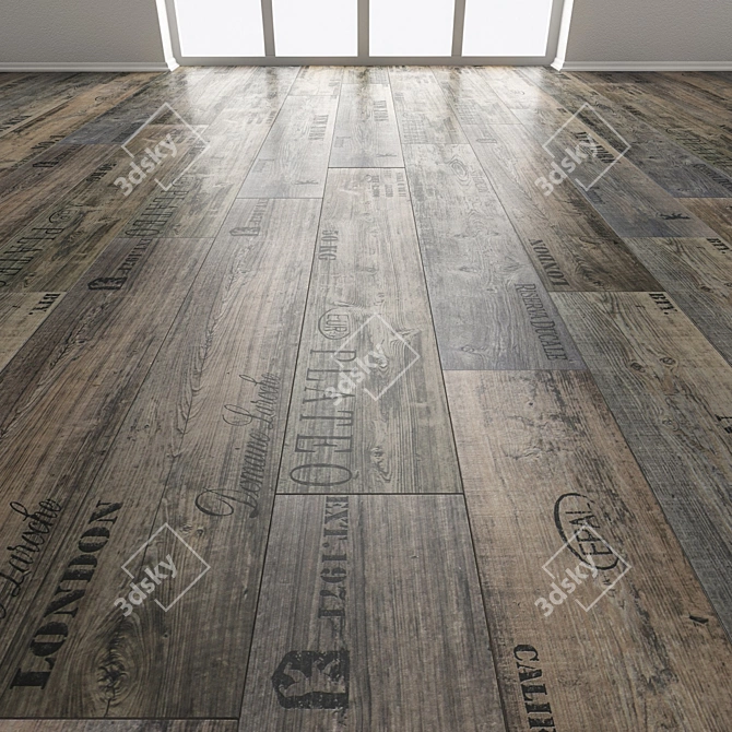 Multi-Texture Presto Tile - 1200/200mm 3D model image 2