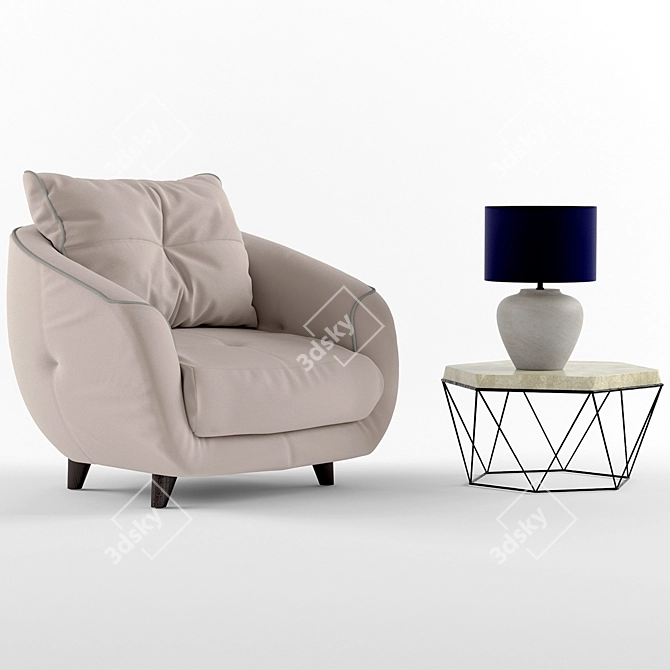 Title: Anderssen's Stradivari Chair: Luxury Meets Comfort 3D model image 1