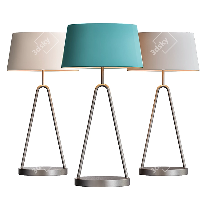 Elegant Heathfield Coupole Table Lamp 3D model image 1