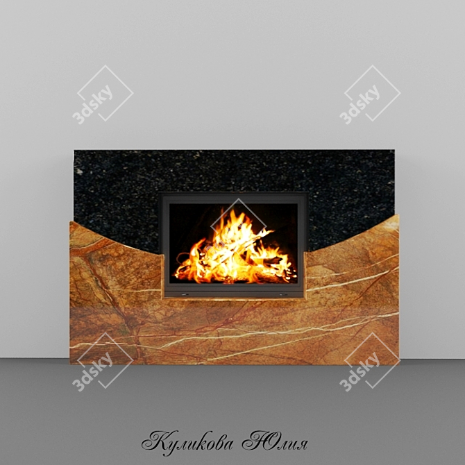 Modern Fireplace: No. 29 3D model image 1