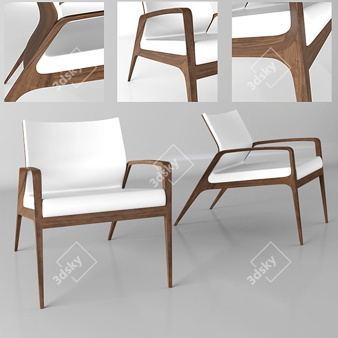 Elegant Australian Chair: Timeless Beauty 3D model image 1