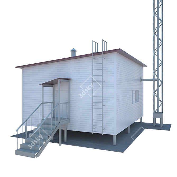 Compact Prefab Heating Boiler 3D model image 1