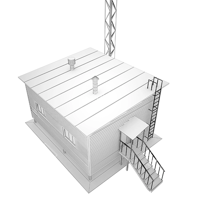 Compact Prefab Heating Boiler 3D model image 3