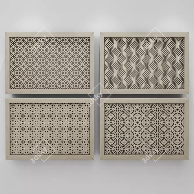 Durable Radiator Grating for Efficient Air Circulation 3D model image 1