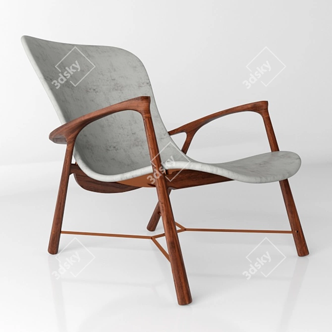  Sleek Silhouette Chair 3D model image 1
