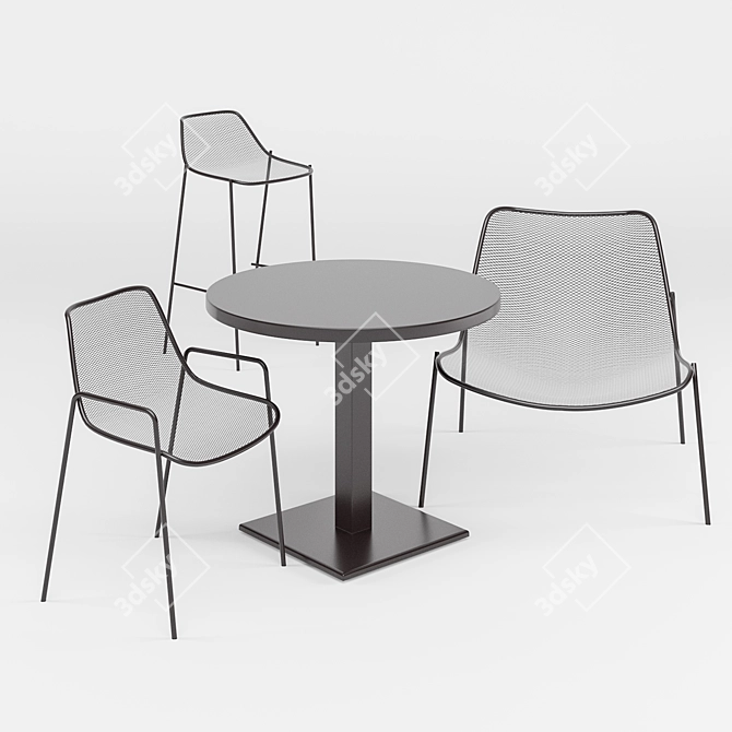 Emu Round: Elegant Outdoor Furniture 3D model image 1