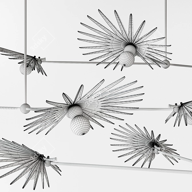 Inez Chandelier by Rosie Li Studio: A Stunning Illumination 3D model image 3