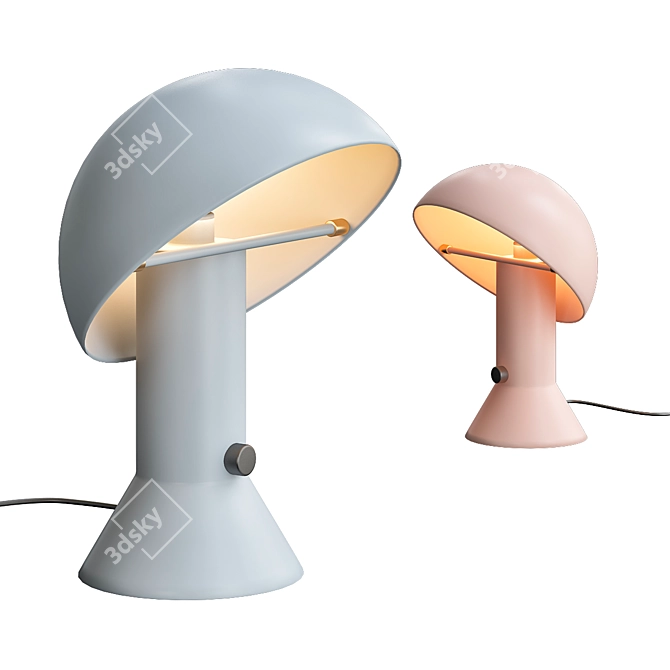 Sleek ELMETTO Lighting: Martinelli Luce 3D model image 1