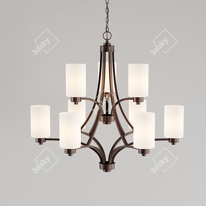 Parkdale 9-Light Chandelier, Artistic Illumination 3D model image 1