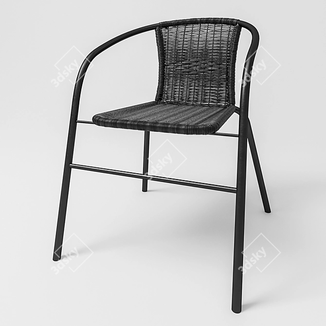 Stylish Steel Grenaa Chair 3D model image 1