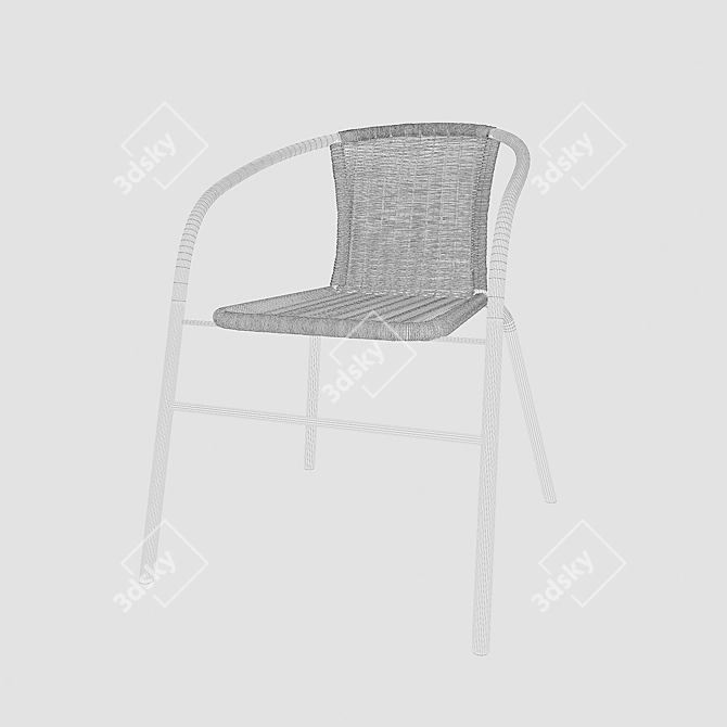 Stylish Steel Grenaa Chair 3D model image 2