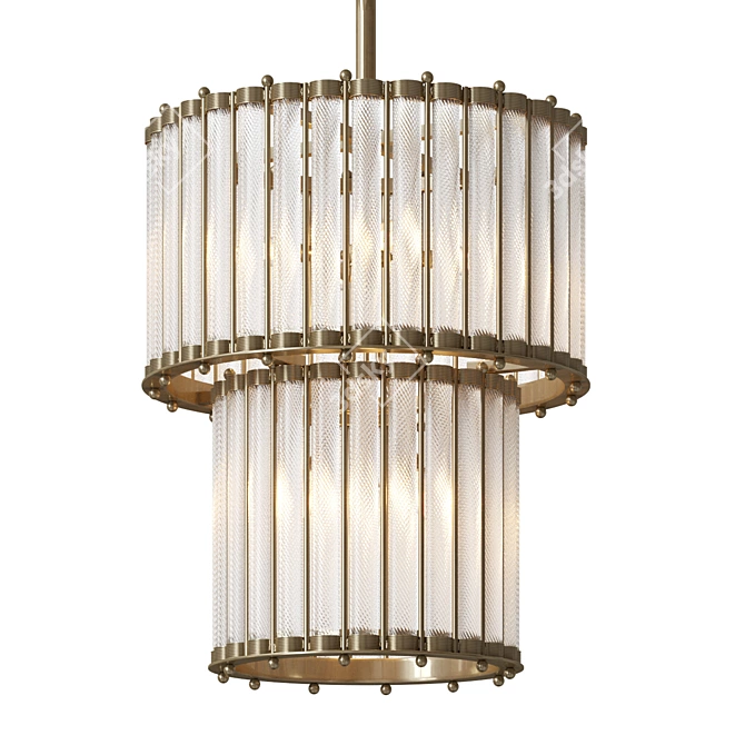 Antique Brass Double Lantern 3D model image 1