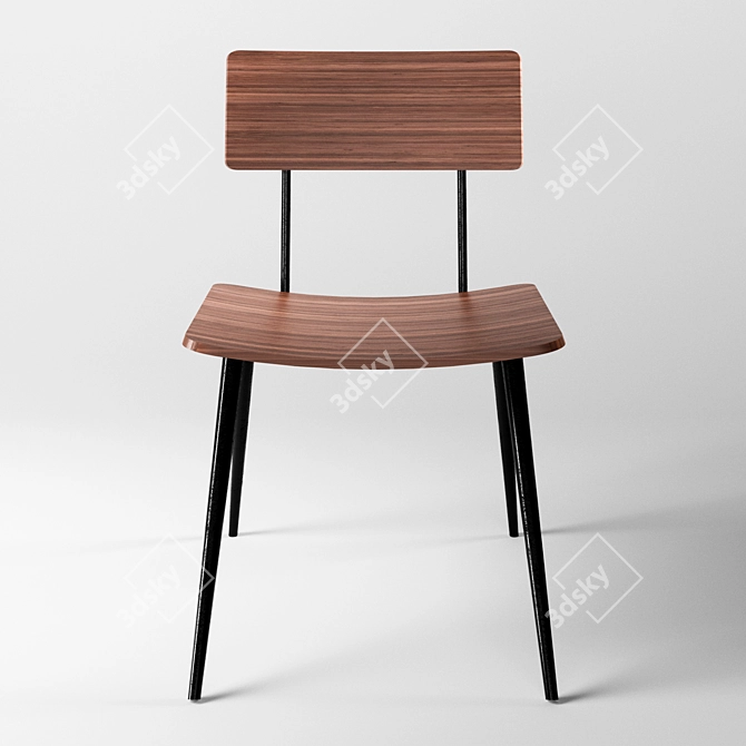 Industrial Loft Bar Chair 3D model image 2