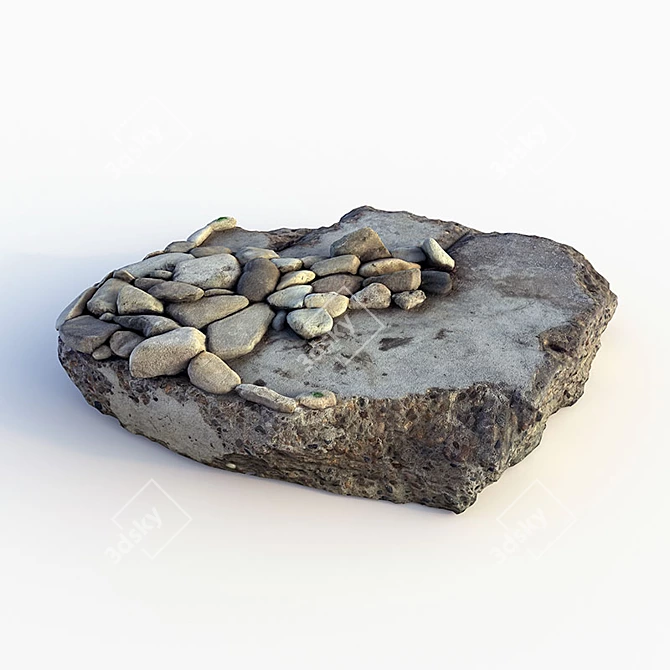 Rubble Building Plate Chip 3D model image 1